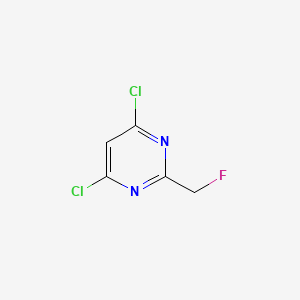 molecular formula C5H3Cl2FN2 B13065947 4,6-Dichloro-2-(fluoromethyl)pyrimidine 