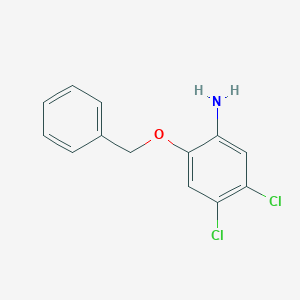 molecular formula C13H11Cl2NO B13065960 2-(Benzyloxy)-4,5-dichloroaniline 