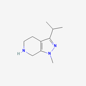 molecular formula C10H17N3 B13065981 1-Methyl-3-(propan-2-yl)-1H,4H,5H,6H,7H-pyrazolo[3,4-c]pyridine 