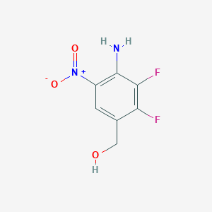 molecular formula C7H6F2N2O3 B13065982 (4-Amino-2,3-difluoro-5-nitrophenyl)methanol 