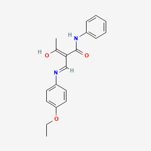 molecular formula C19H20N2O3 B13066044 (2Z)-2-{[(4-ethoxyphenyl)amino]methylidene}-3-oxo-N-phenylbutanamide 