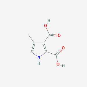 molecular formula C7H7NO4 B13066070 4-Methyl-1H-pyrrole-2,3-dicarboxylic acid 