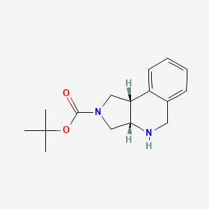 molecular formula C16H22N2O2 B13066078 Cis-Tert-Butyl3,3A,4,5-Tetrahydro-1H-Pyrrolo[3,4-C]Isoquinoline-2(9Bh)-Carboxylate 