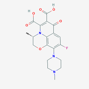 (2S)-7-fluoro-2-methyl-6-(4-methylpiperazin-1-yl)-10-oxo-4-oxa-1-azatricyclo[7.3.1.05,13]trideca-5(13),6,8,11-tetraene-11,12-dicarboxylic acid