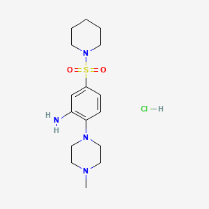 2-(4-Methylpiperazin-1-yl)-5-(piperidin-1-ylsulfonyl)aniline hydrochloride