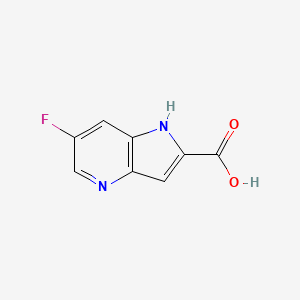 molecular formula C8H5FN2O2 B13066185 6-fluoro-1H-pyrrolo[3,2-b]pyridine-2-carboxylic acid 