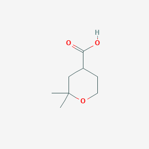 molecular formula C8H14O3 B1306622 2,2-二甲基四氢-2H-吡喃-4-羧酸 CAS No. 52916-16-2
