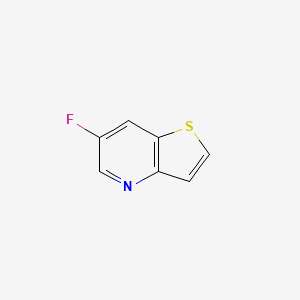 molecular formula C7H4FNS B13066234 6-Fluorothieno[3,2-b]pyridine 