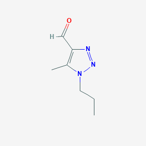 molecular formula C7H11N3O B13066248 5-Methyl-1-propyl-1H-1,2,3-triazole-4-carbaldehyde 