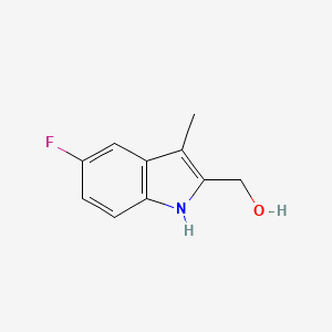 molecular formula C10H10FNO B1306628 (5-氟-3-甲基-1H-吲哚-2-基)甲醇 CAS No. 706789-01-7