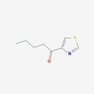 molecular formula C8H11NOS B13066284 1-(1,3-Thiazol-4-yl)pentan-1-one 