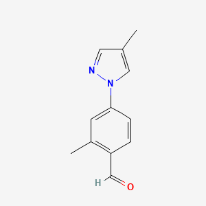 2-Methyl-4-(4-methyl-1H-pyrazol-1-yl)benzaldehyde