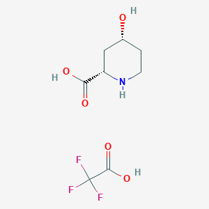 (2S,4R)-4-Hydroxypiperidine-2-carboxylicacid2,2,2-trifluoroaceticacidsalt