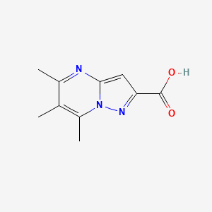 molecular formula C10H11N3O2 B13066446 5,6,7-Trimethylpyrazolo[1,5-a]pyrimidine-2-carboxylic acid 