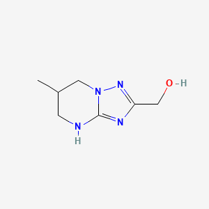 molecular formula C7H12N4O B13066482 {6-methyl-4H,5H,6H,7H-[1,2,4]triazolo[1,5-a]pyrimidin-2-yl}methanol 