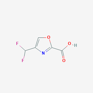 molecular formula C5H3F2NO3 B13066538 4-(Difluoromethyl)-1,3-oxazole-2-carboxylic acid 