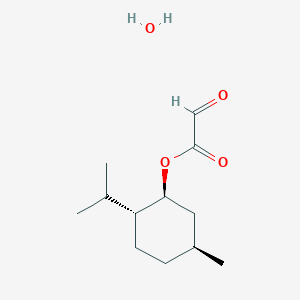 molecular formula C12H22O4 B13066559 (1S,2R,5S)-2-Isopropyl-5-methylcyclohexyl2-oxoacetatehydrate 