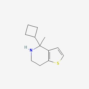 molecular formula C12H17NS B13066565 4-Cyclobutyl-4-methyl-4H,5H,6H,7H-thieno[3,2-c]pyridine 