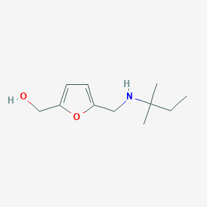 molecular formula C11H19NO2 B13066602 (5-{[(2-Methylbutan-2-yl)amino]methyl}furan-2-yl)methanol 