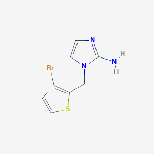 molecular formula C8H8BrN3S B13066609 1-[(3-Bromothiophen-2-YL)methyl]-1H-imidazol-2-amine 