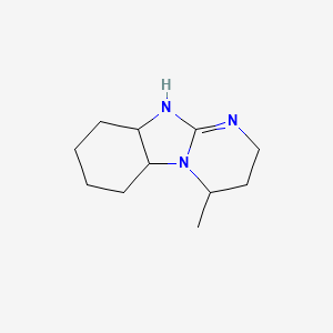 molecular formula C11H19N3 B13066627 13-Methyl-1,8,10-triazatricyclo[7.4.0.0,2,7]tridec-8-ene 