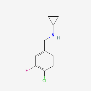 N-[(4-chloro-3-fluorophenyl)methyl]cyclopropanamine