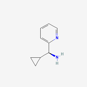 molecular formula C9H12N2 B13066667 (S)-cyclopropyl(pyridin-2-yl)methanamine 