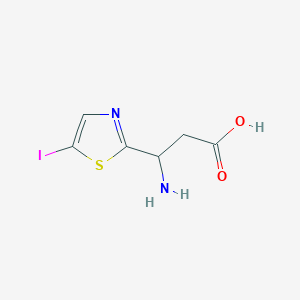 molecular formula C6H7IN2O2S B13066676 3-Amino-3-(5-iodo-1,3-thiazol-2-yl)propanoic acid 