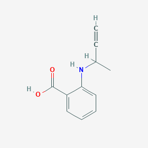 molecular formula C11H11NO2 B13066724 2-[(But-3-yn-2-yl)amino]benzoic acid 