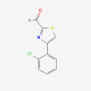 molecular formula C10H6ClNOS B1306673 4-(2-Chlorophenyl)-1,3-thiazole-2-carbaldehyde CAS No. 383142-61-8