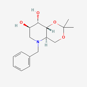 molecular formula C16H23NO4 B13066787 (4aR,7R,8S,8aR)-5-benzyl-2,2-dimethyl-4,4a,6,7,8,8a-hexahydro-[1,3]dioxino[5,4-b]pyridine-7,8-diol 