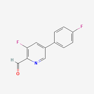 3-Fluoro-5-(4-fluorophenyl)picolinaldehyde