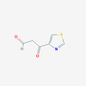 molecular formula C6H5NO2S B13066798 3-Oxo-3-(1,3-thiazol-4-yl)propanal 