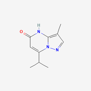 molecular formula C10H13N3O B13066816 3-methyl-7-(propan-2-yl)-4H,5H-pyrazolo[1,5-a]pyrimidin-5-one 