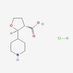 Rac-(2R,3S)-2-(piperidin-4-yl)oxolane-3-carboxylicacidhydrochloride