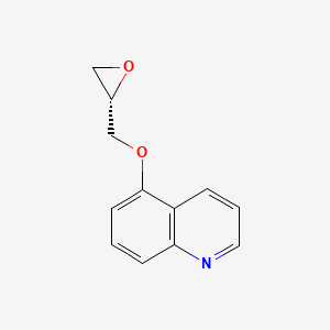 molecular formula C12H11NO2 B13066829 (S)-5-(Oxiran-2-ylmethoxy)quinoline 