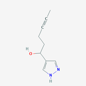 1-(1H-Pyrazol-4-yl)hex-4-yn-1-ol