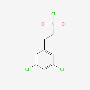 molecular formula C8H7Cl3O2S B13066846 2-(3,5-Dichlorophenyl)ethane-1-sulfonyl chloride CAS No. 93427-16-8