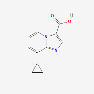 molecular formula C11H10N2O2 B13066931 8-Cyclopropylimidazo[1,2-a]pyridine-3-carboxylic acid 