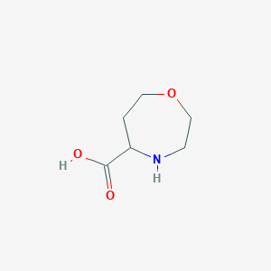 molecular formula C6H11NO3 B13066939 1,4-Oxazepane-5-carboxylic acid 