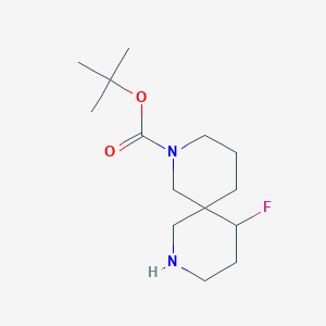 molecular formula C14H25FN2O2 B13066961 tert-Butyl11-fluoro-2,8-diazaspiro[5.5]undecane-2-carboxylate 