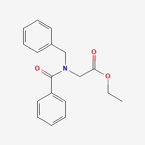 molecular formula C18H19NO3 B13066967 Ethyl 2-(N-benzylbenzamido)acetate 