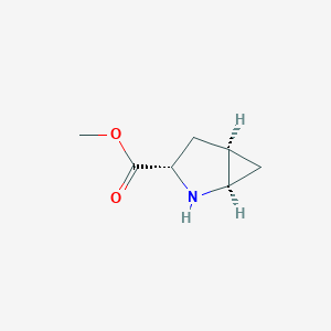 molecular formula C7H11NO2 B13066969 Methyl (1R,3S,5R)-2-azabicyclo[3.1.0]hexane-3-carboxylate 