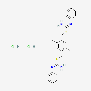 (2,5-Dimethyl-1,4-phenylene)bis(methylene)bis(phenylcarbamimidothioate)dihydrochloride