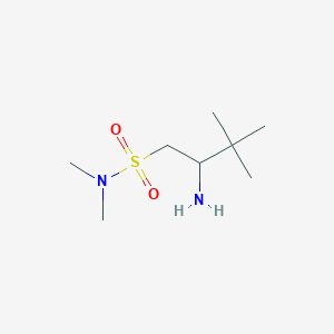 molecular formula C8H20N2O2S B13067001 2-Amino-N,N,3,3-tetramethylbutane-1-sulfonamide 