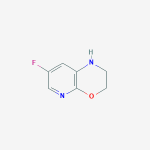 molecular formula C7H7FN2O B13067012 7-Fluoro-2,3-dihydro-1H-pyrido[2,3-b][1,4]oxazine 