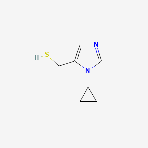 molecular formula C7H10N2S B13067018 (1-cyclopropyl-1H-imidazol-5-yl)methanethiol 