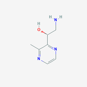 molecular formula C7H11N3O B13067084 (1R)-2-Amino-1-(3-methylpyrazin-2-yl)ethan-1-ol 