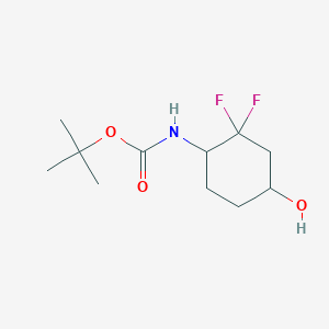 molecular formula C11H19F2NO3 B13067104 tert-Butyl (2,2-difluoro-4-hydroxycyclohexyl)carbamate 