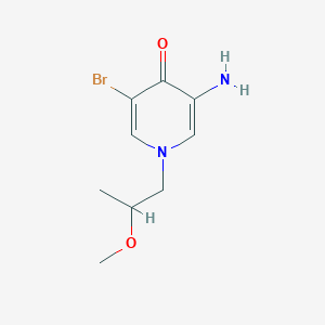 molecular formula C9H13BrN2O2 B13067129 3-Amino-5-bromo-1-(2-methoxypropyl)-1,4-dihydropyridin-4-one 